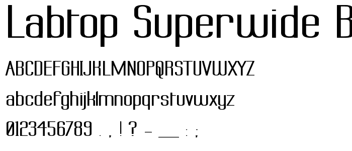 Labtop Superwide Boldish font